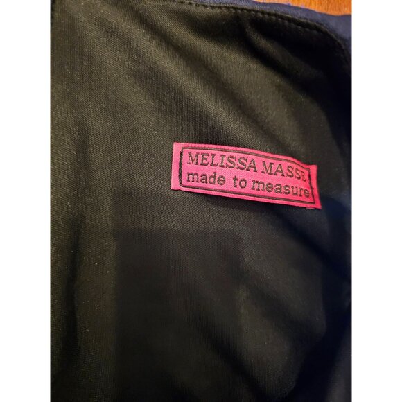 Melissa Masse Quilted Navy Blue Fit & Flare Knee-Length Dress 1X Long Sleeve Mod - Picture 4 of 13